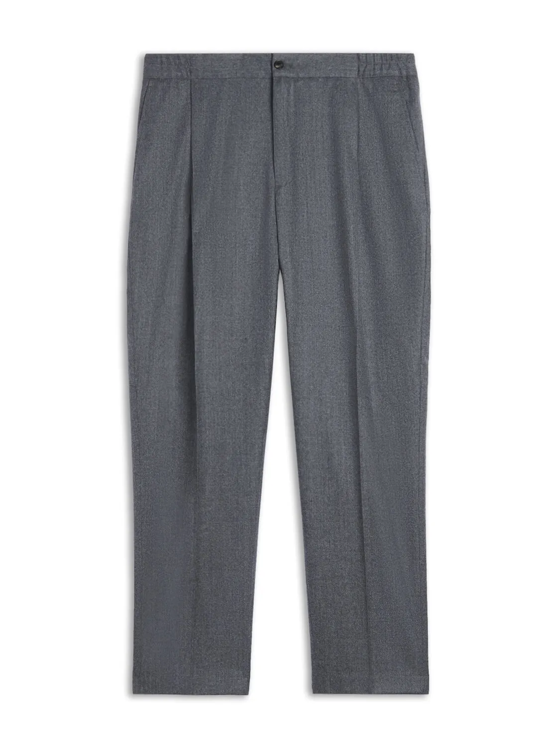 Caruso pantalone jogger fit flanella lana grigio