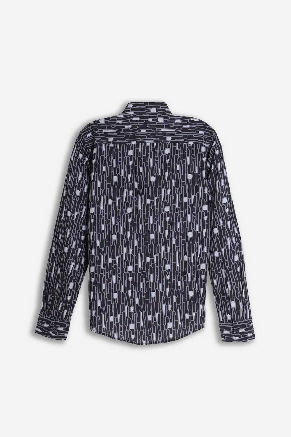 Sonny Bono Camicia Stretch Fantasia Nero sagomata