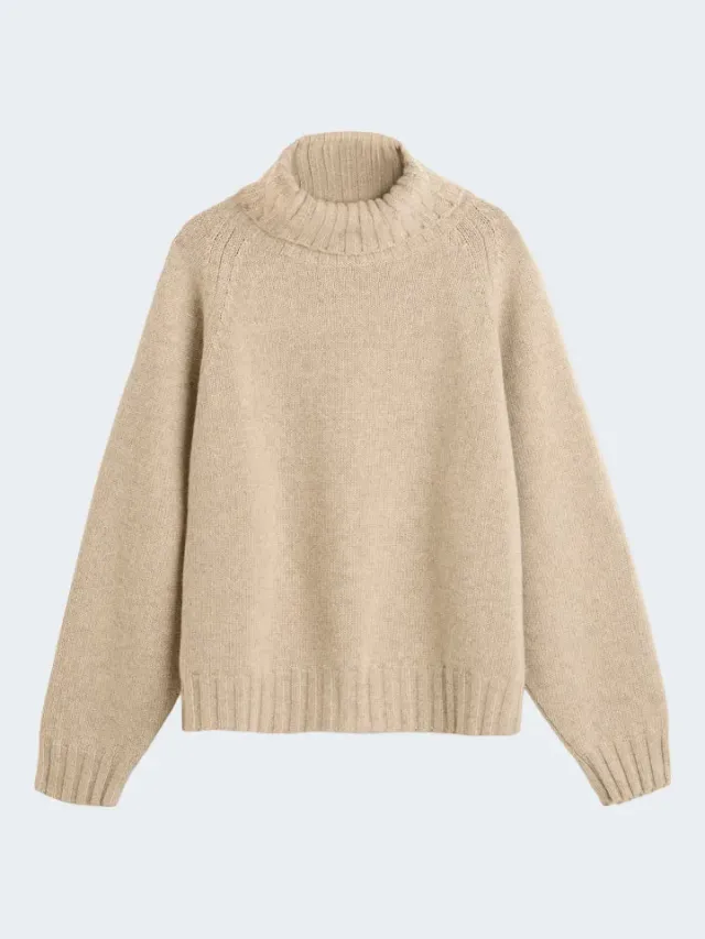 Sand Menswear Cosima 5660 dolcevita cashmere beige