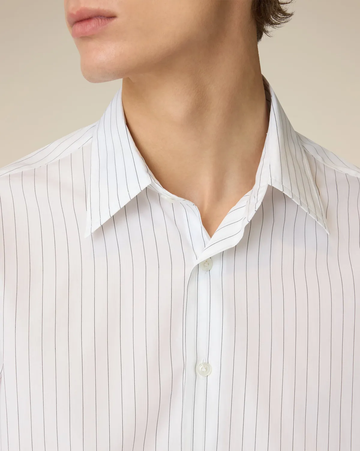 Lardini Camicia Popeline Cotone Bianca Uomo