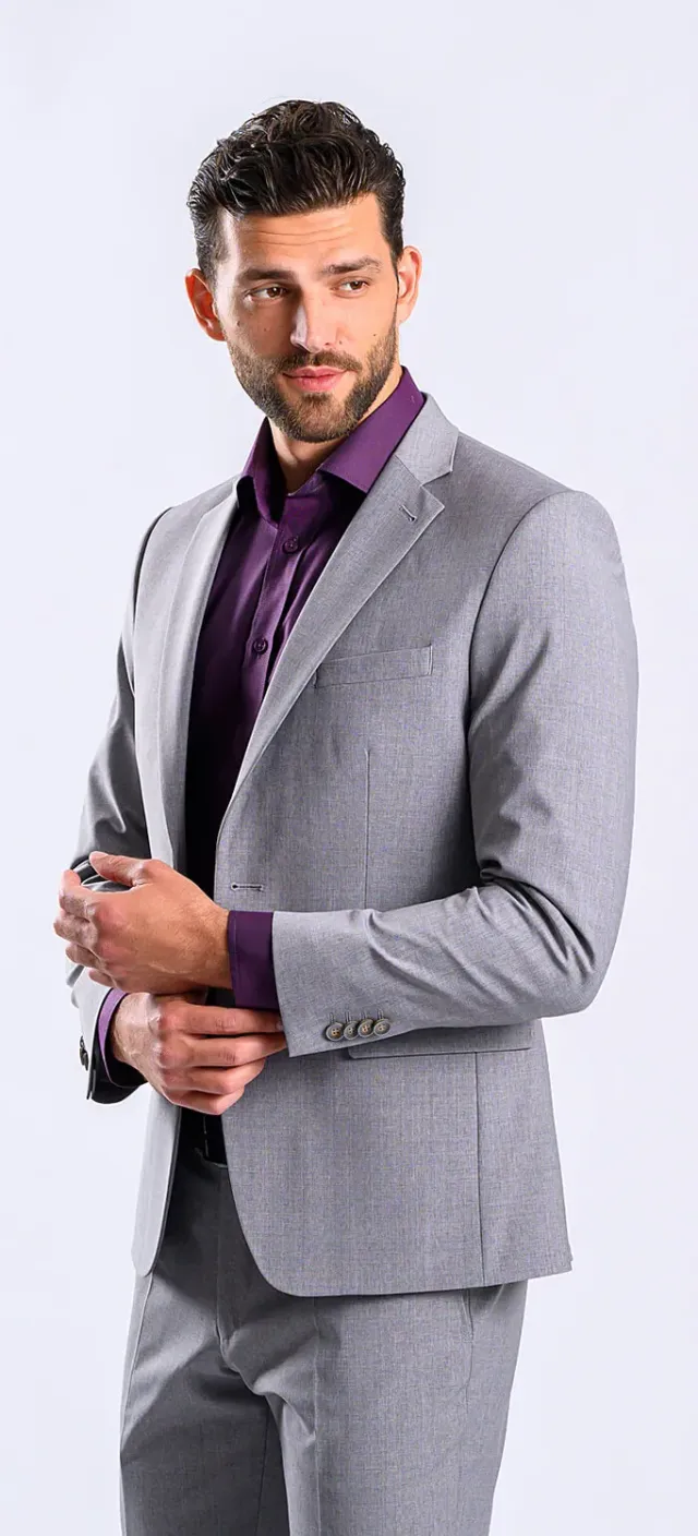 Alain Delon Completo Slim Grigio Elasticizzato 50