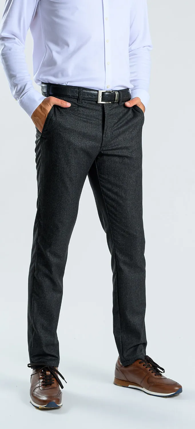 Alain Delon pantalone chino nero grigio slim fit