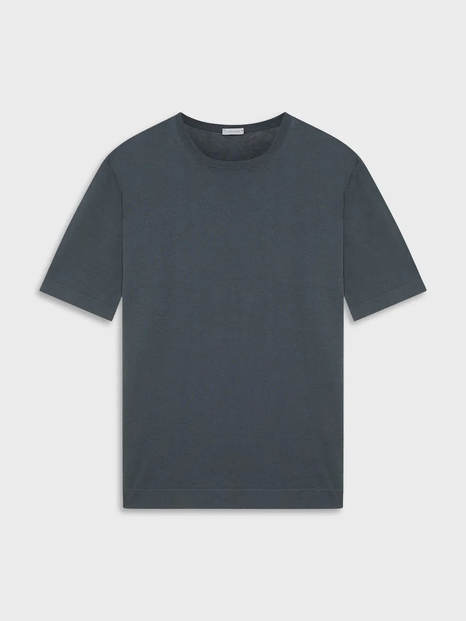 Caruso t-shirt cotone grigio antracite