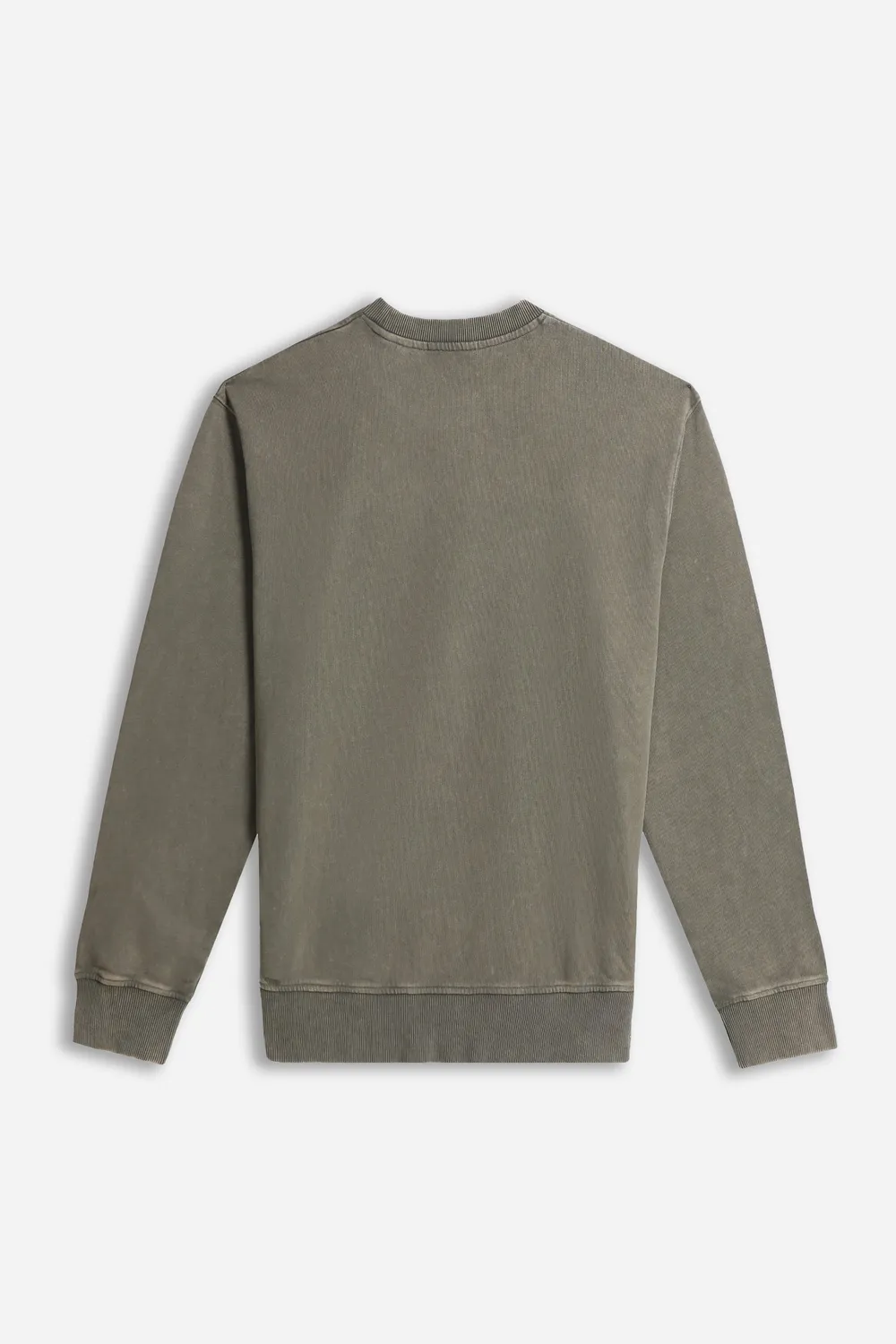 Sonny Bono Felpa Girocollo Acid Wash Verde Militare
