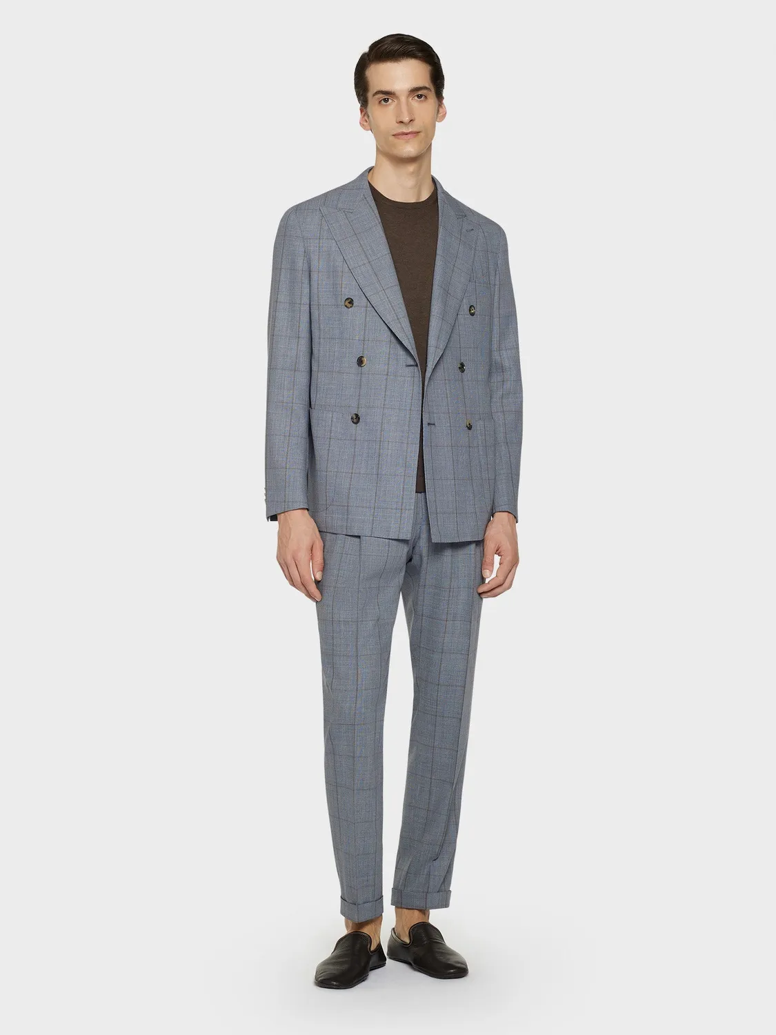 Caruso maglia maniche corte marrone cotone