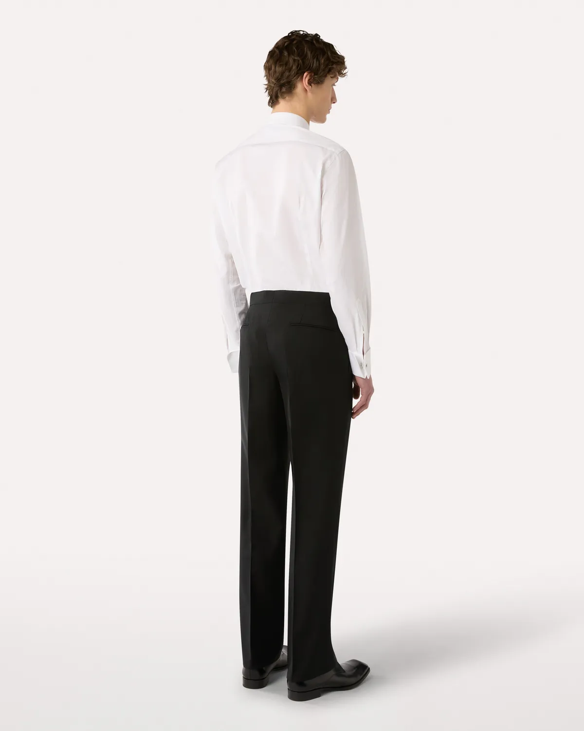 Lardini Pantalone Nero Lana Mohair Uomo