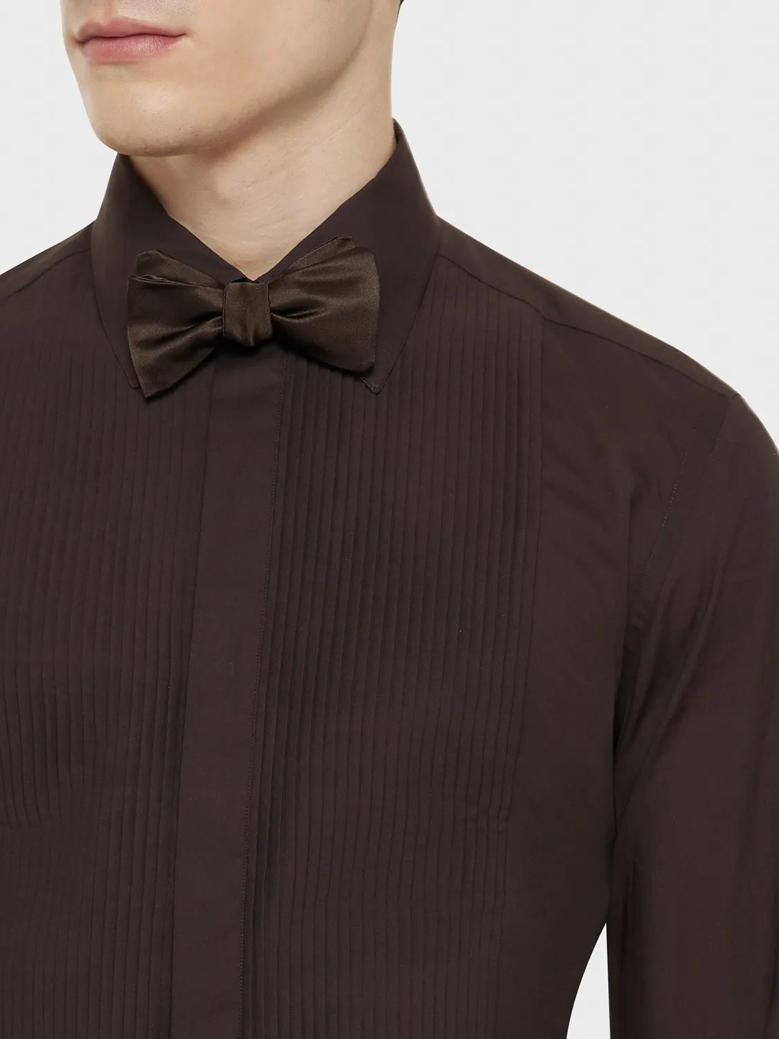Caruso papillon seta marrone da annodare