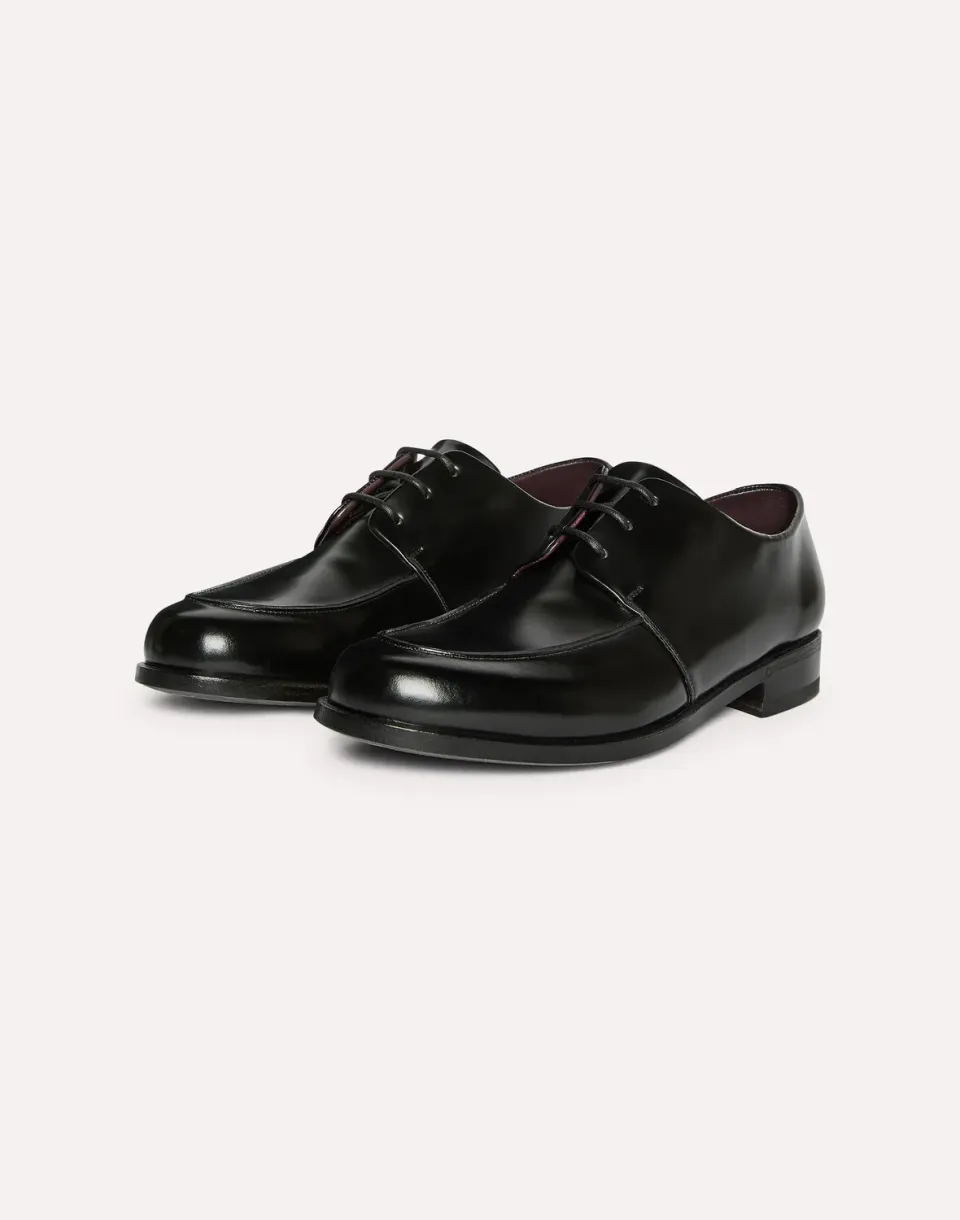 Lardini derby nero pelle toro 3 occhielli