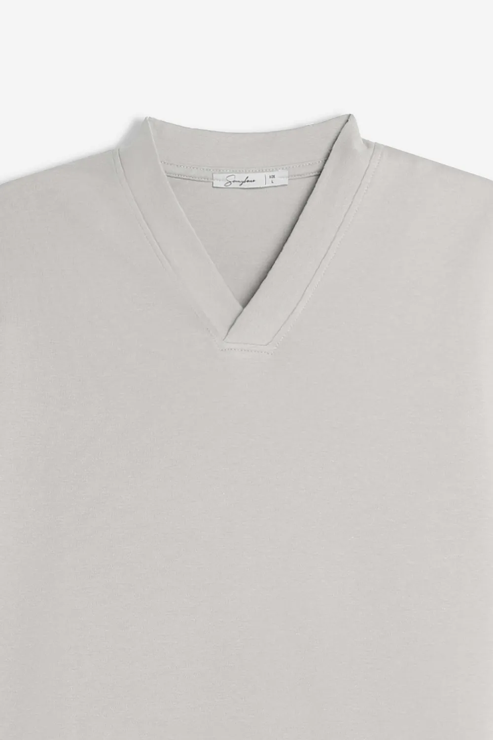Sonny Bono t-shirt scollo V over fit grigio