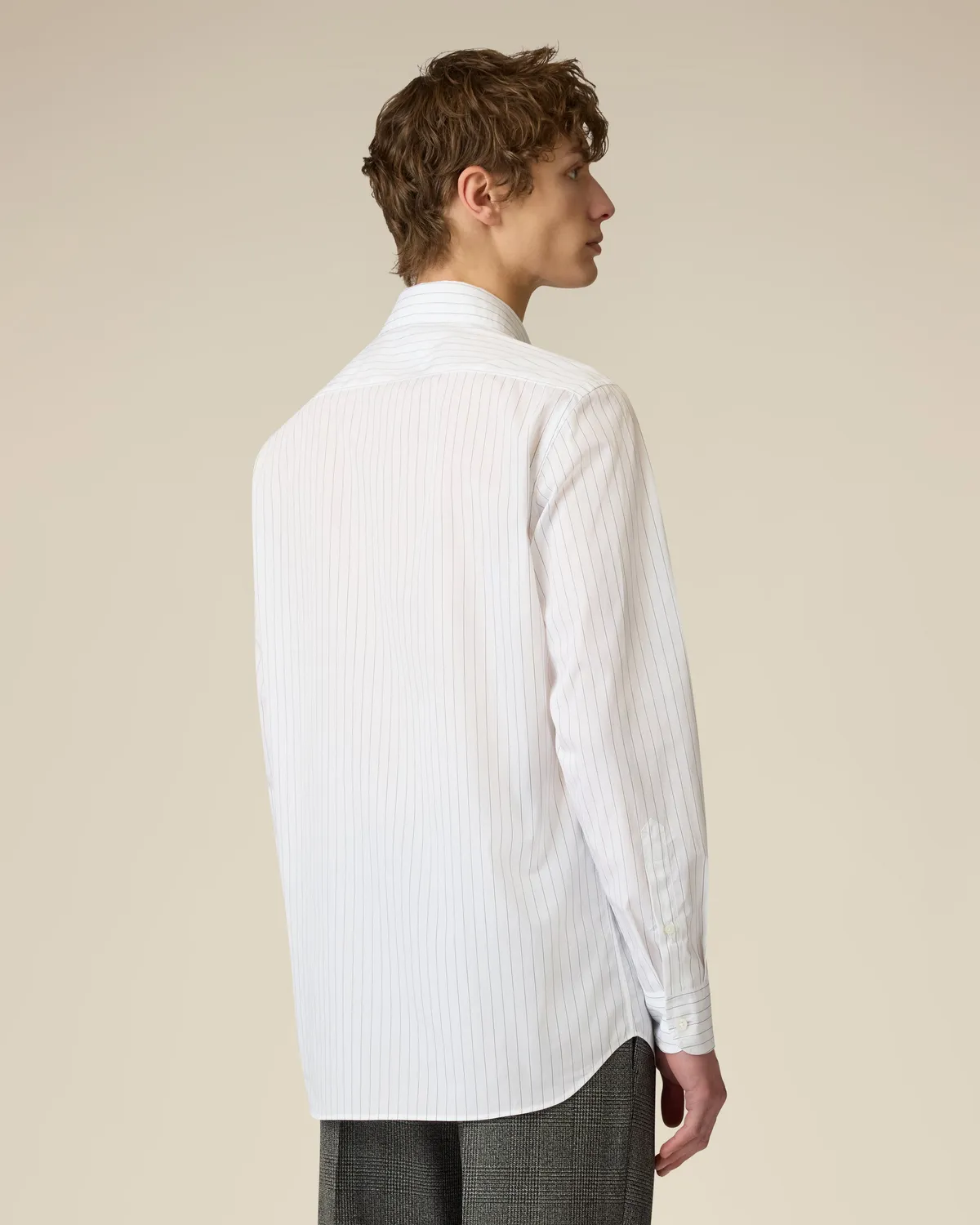Lardini Camicia Popeline Cotone Bianca Uomo