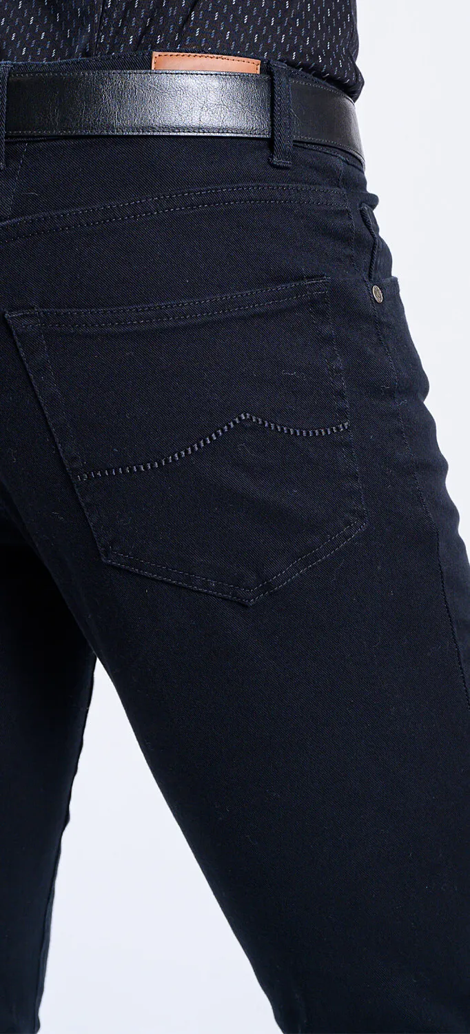Alain Delon Jeans Slim Fit Neri Elasticizzati