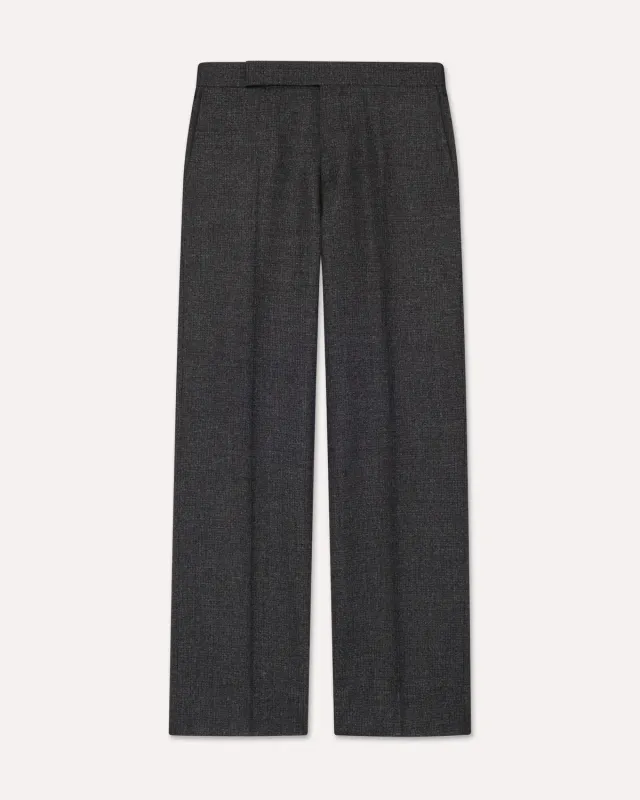 Lardini Pantalone senza pieghe lana grigio Saxony