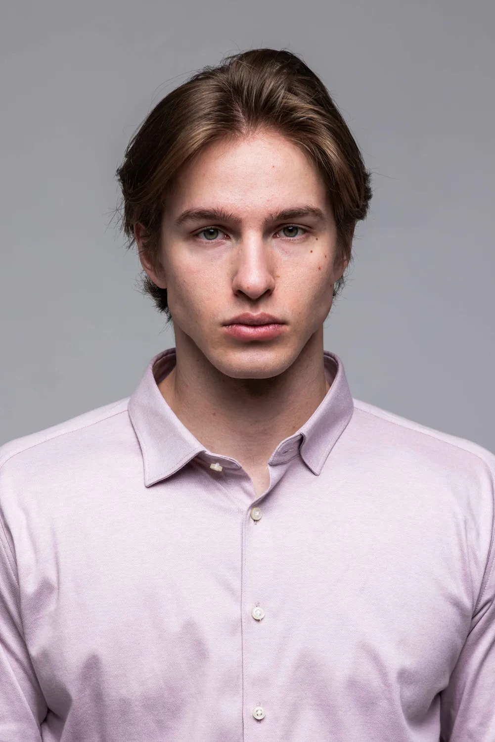 Alain Delon Camicia Rosa Cotone Stretch Extra Slim