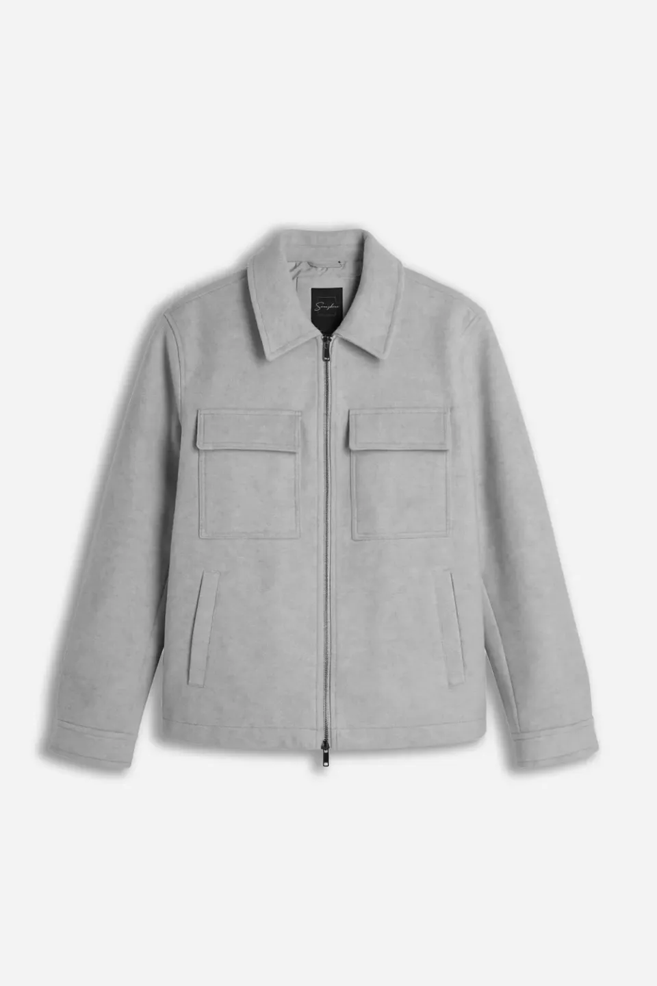 Sonny Bono Giubbotto Dritto Collo Camicia Full Zip Grigio