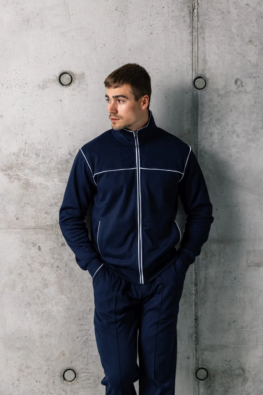 Alain Delon Felpa Blu Navy Slim Fit M morbida