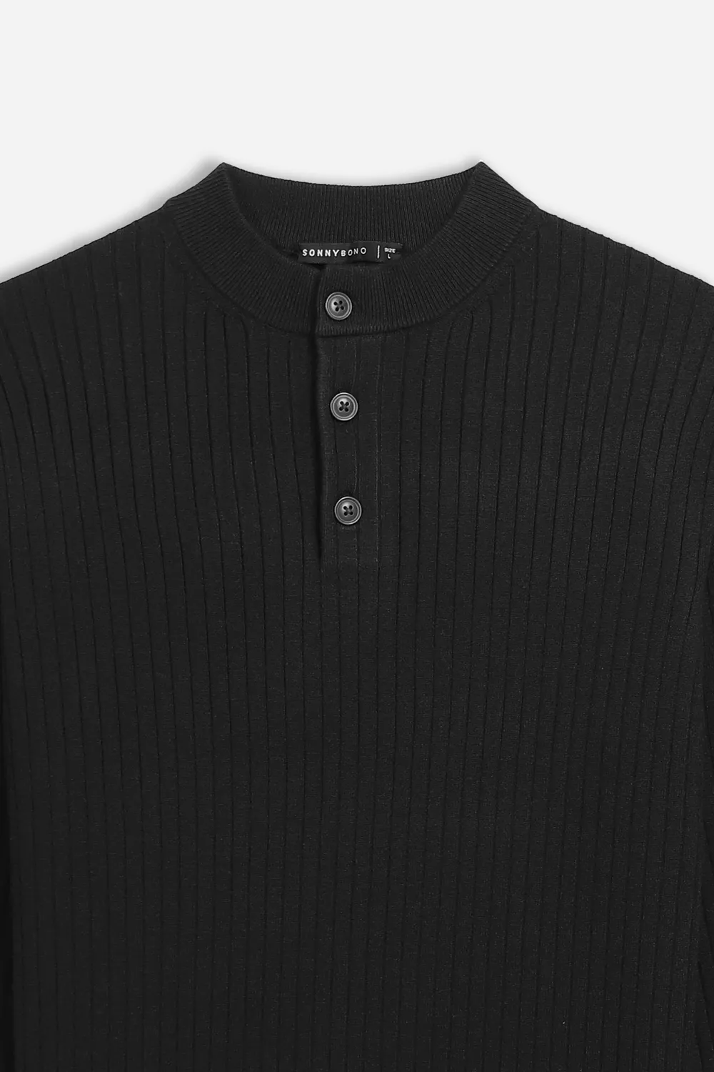 Sonny Bono Maglia Serafino Coste Nero Bottoni