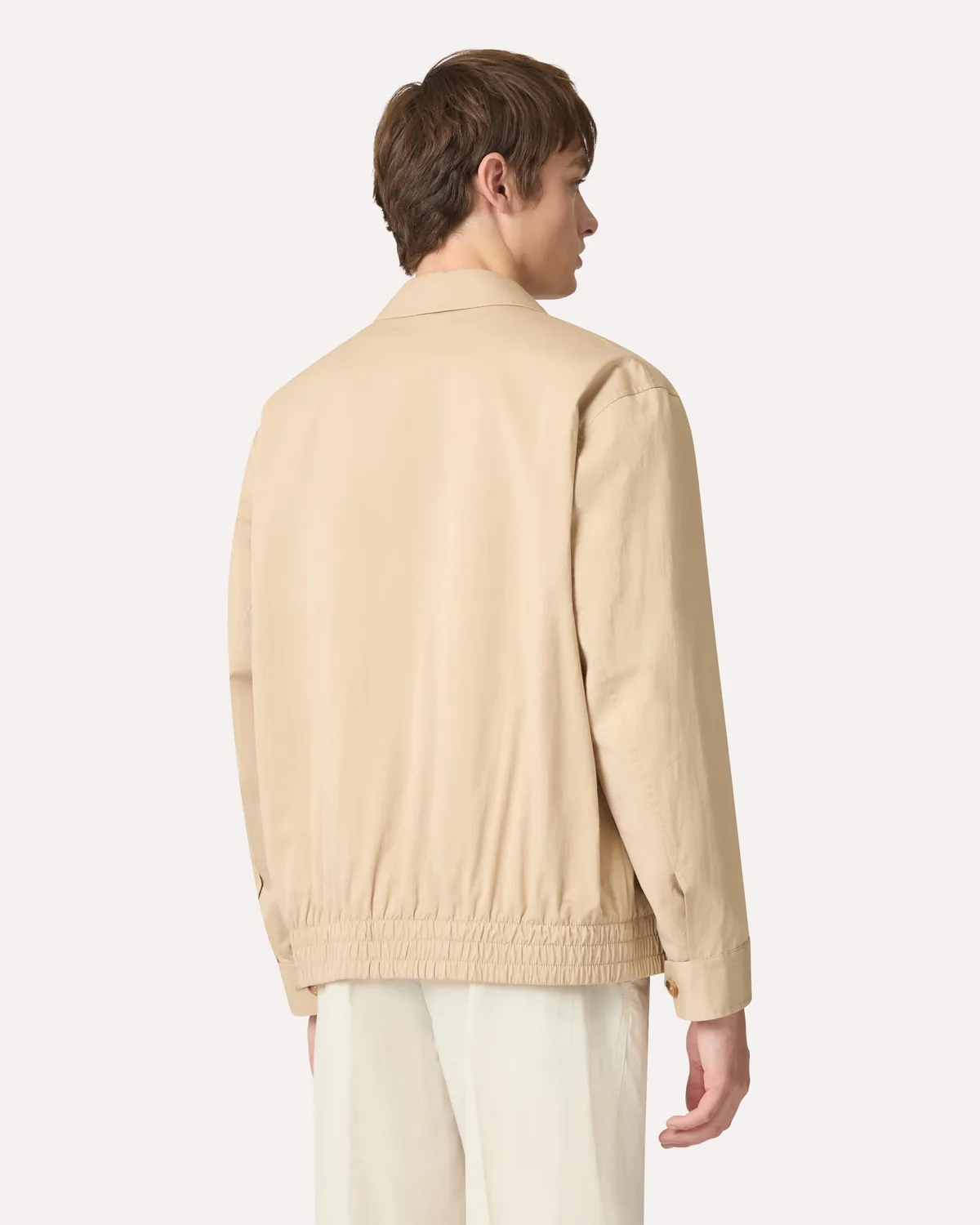 Lardini giacca camicia cammello cotone seta elasticizzata