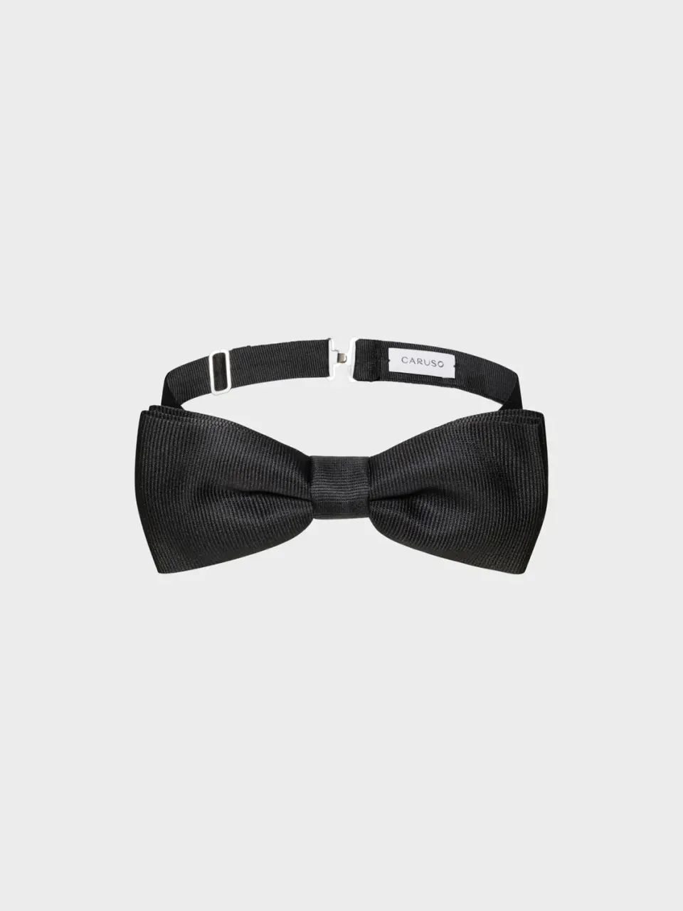 Caruso papillon raso nero annodato gala uomo