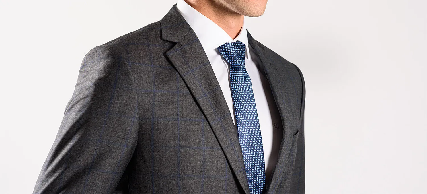 Alain Delon abito grigio lana Super 150s slim fit