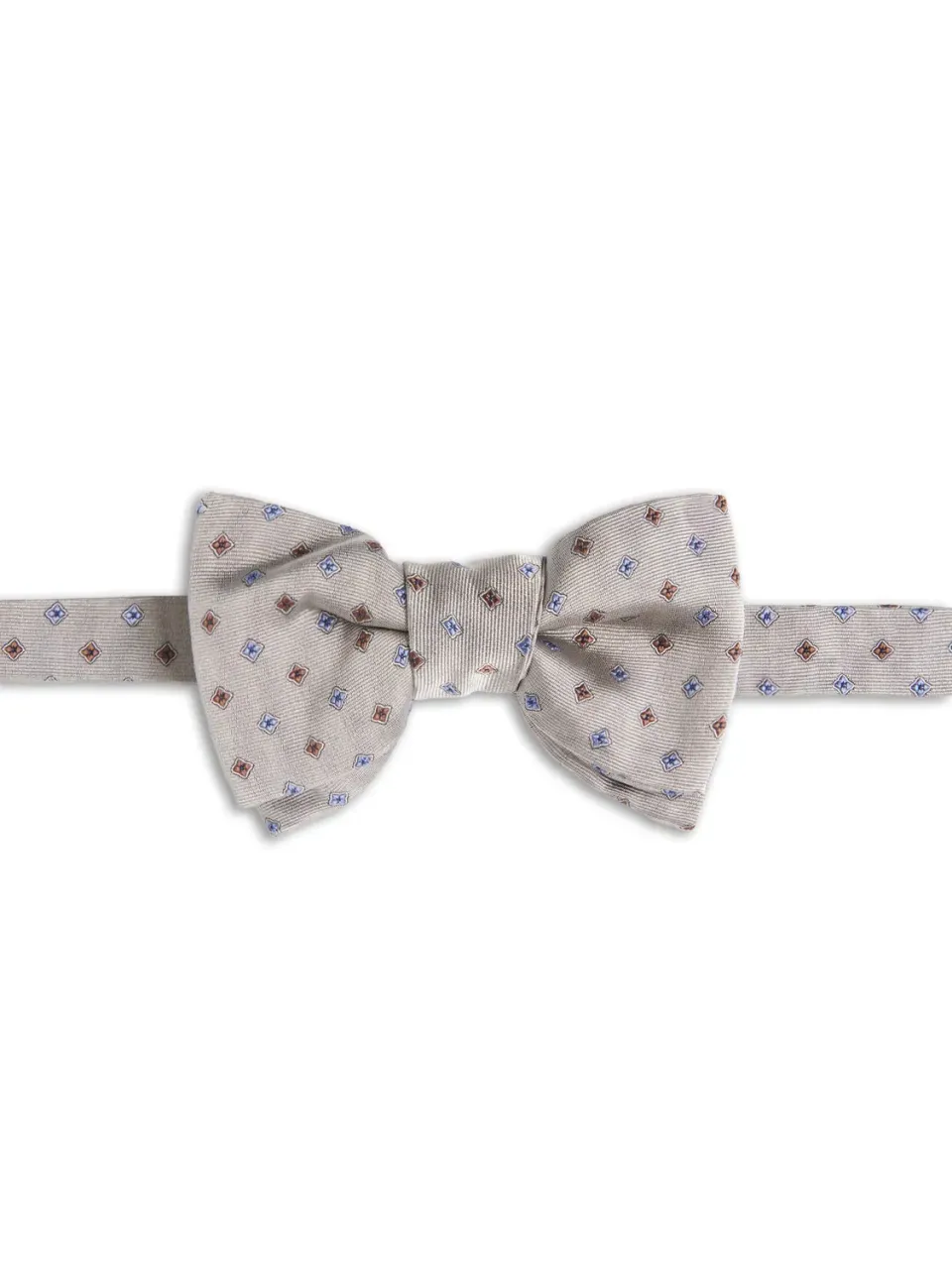 Caruso Papillon Seta Grigio Geometrico Taglia M