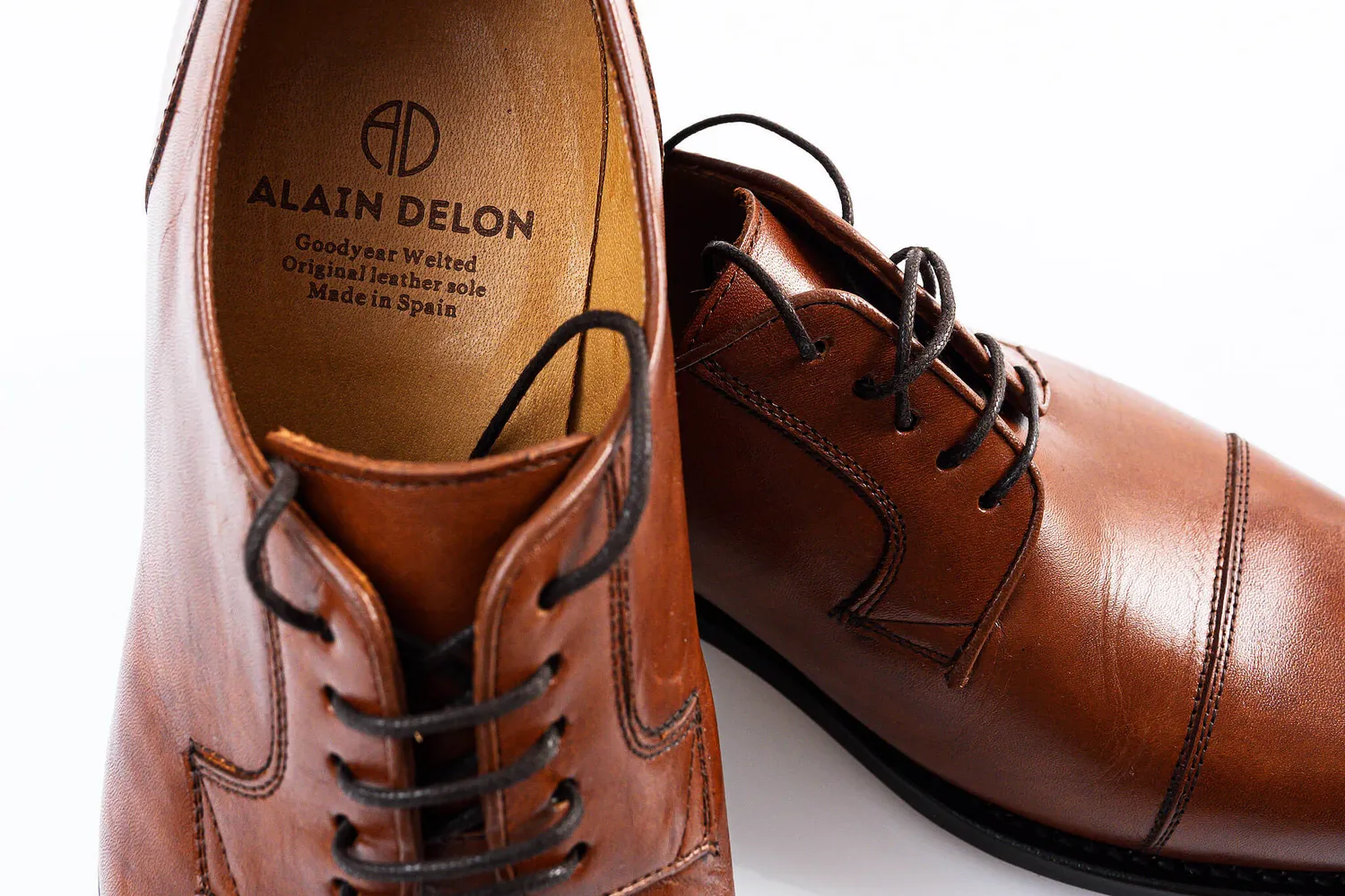 Alain Delon Derby Marroni Pelle Goodyear