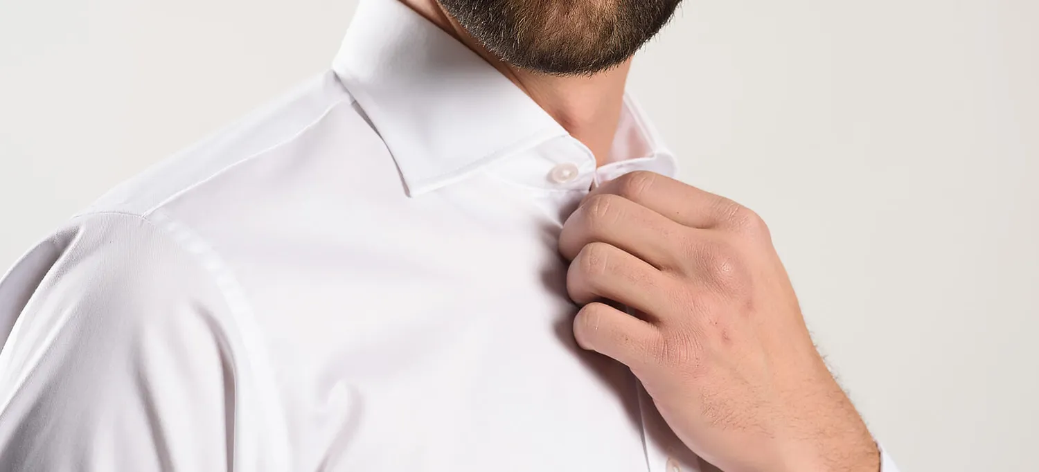 Alain Delon camicia bianca classic fit taschino