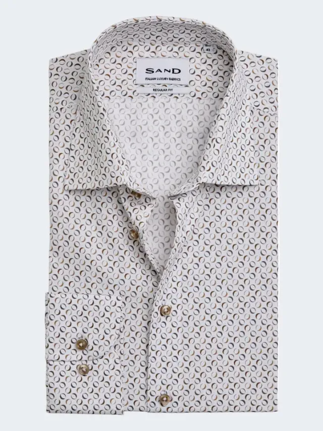 Sand Menswear 8277 State N camicia cotone fantasia cerchi