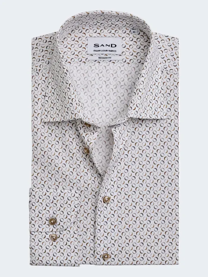 Sand Menswear 8277 State N camicia cotone fantasia cerchi