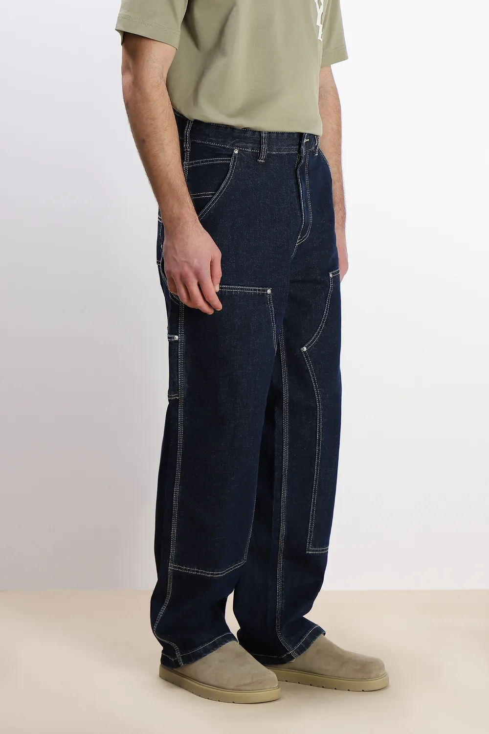 Sonny Bono Worker Pantalone Denim Blu Vestibilità Comoda