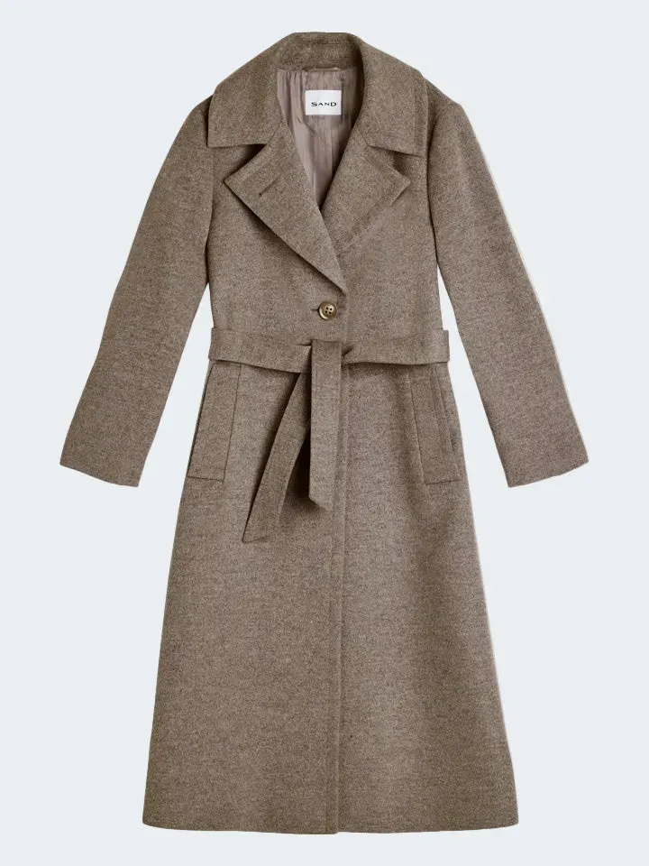 Sand Menswear Clareta Long cappotto lungo marrone cashmere