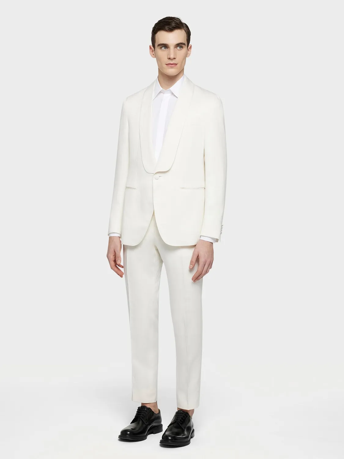 Caruso camicia slim cotone bianco