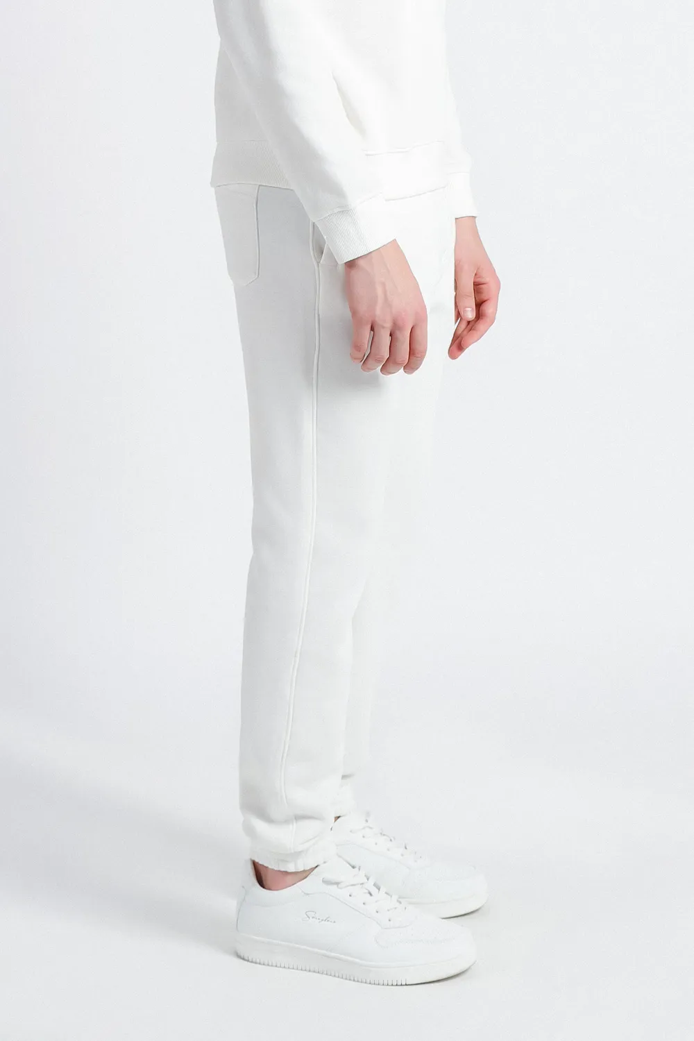 Sonny Bono pantalone jogger tuta panna felpa poliestere cotone