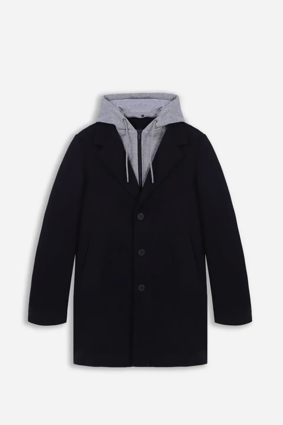 Sonny Bono Cappotto Baronetto Felpa Bleu Cappuccio