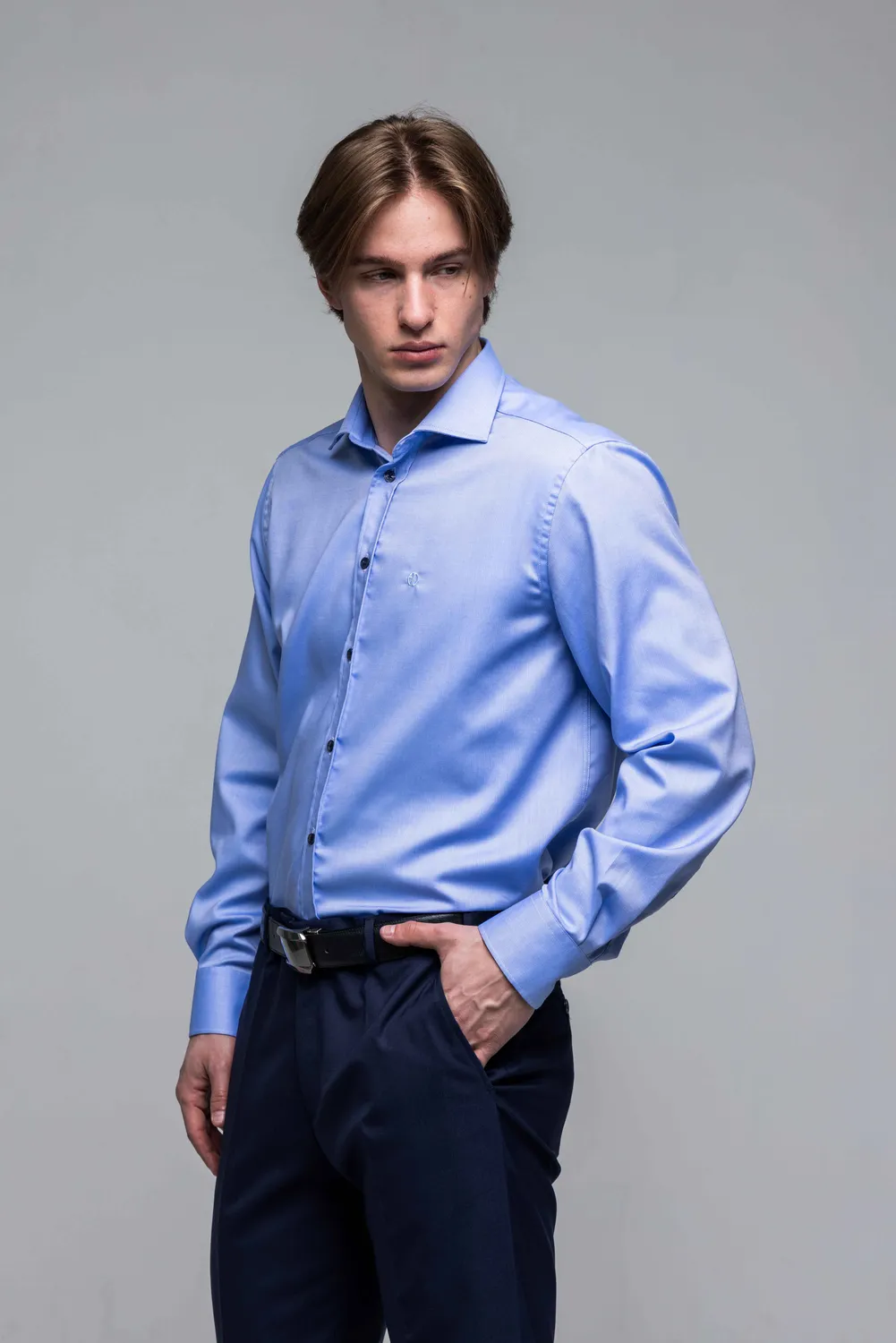 Alain Delon 13448-R-SL camicia uomo business slim