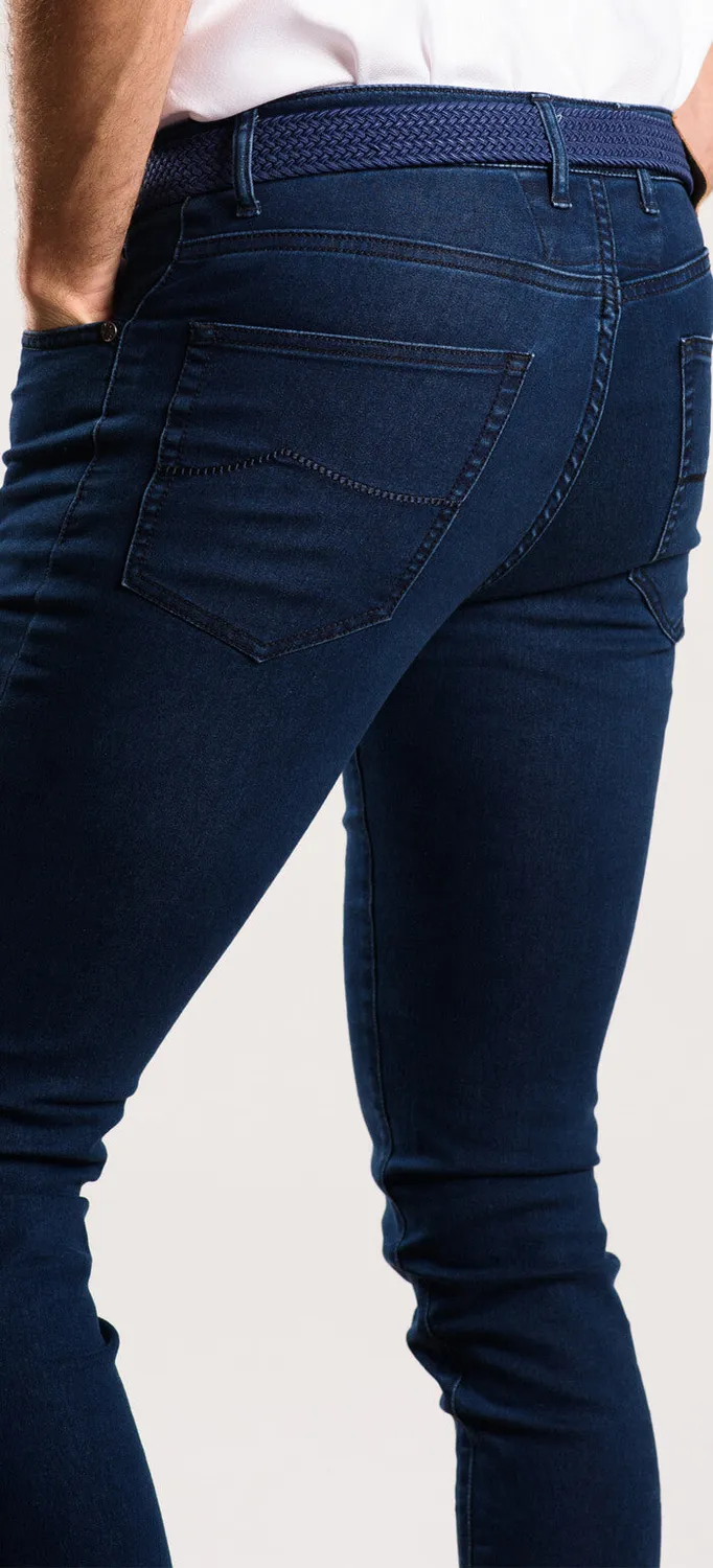 Alain Delon jeans Slim Fit blu scuro elasticizzati