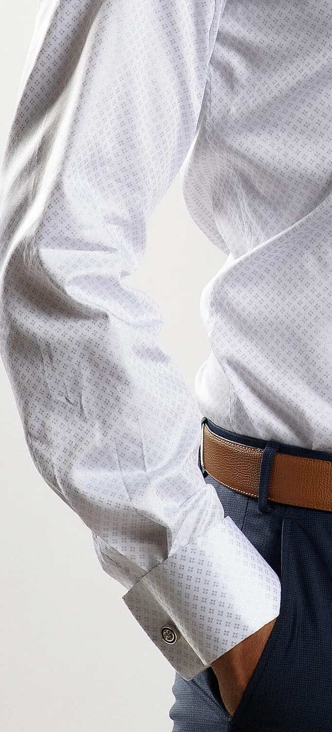 Alain Delon Limited camicia bianca cerimonia gemelli cotone