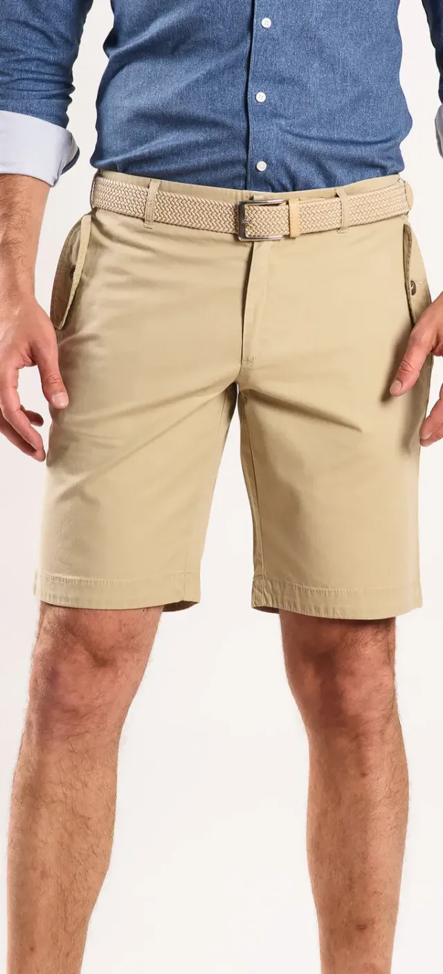 Alain Delon Beige shorts beige taglia 48 elasticizzati