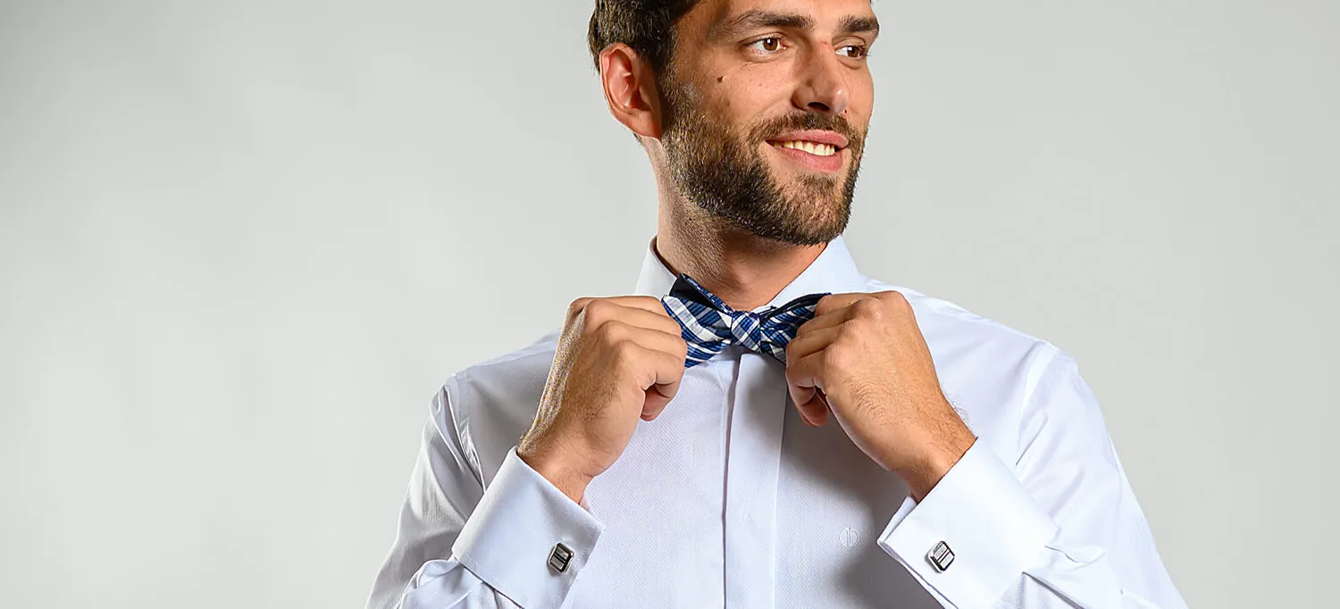 Alain Delon Slim Fit camicia bianca cotone