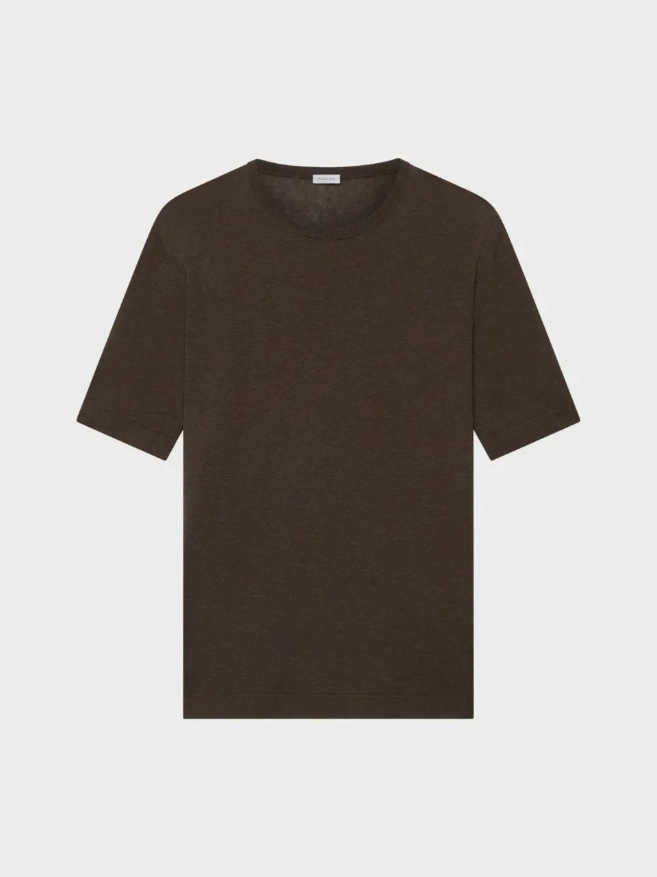 Caruso maglia maniche corte marrone cotone
