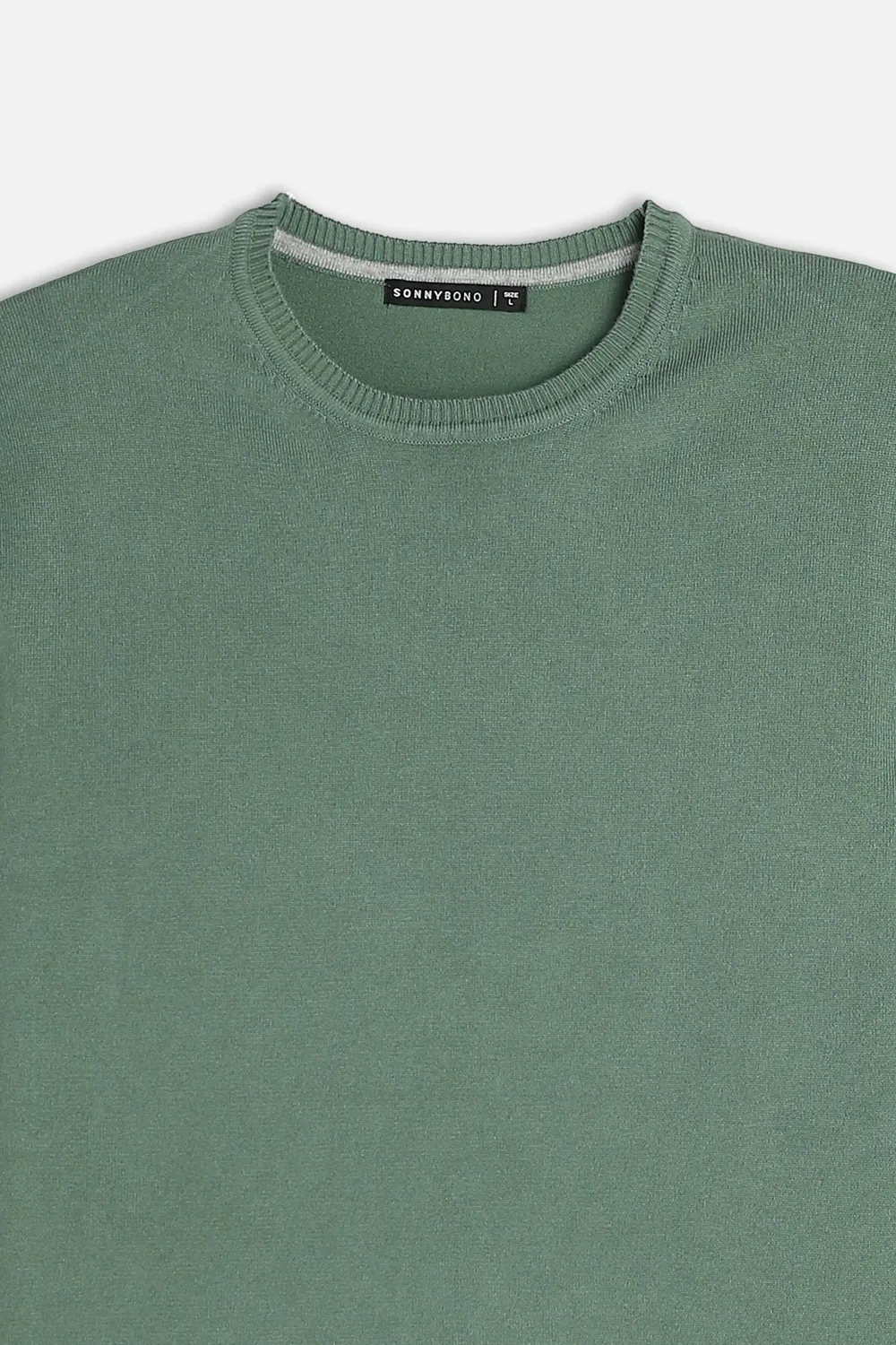 Sonny Bono Maglia Girocollo Basic salvia manica lunga