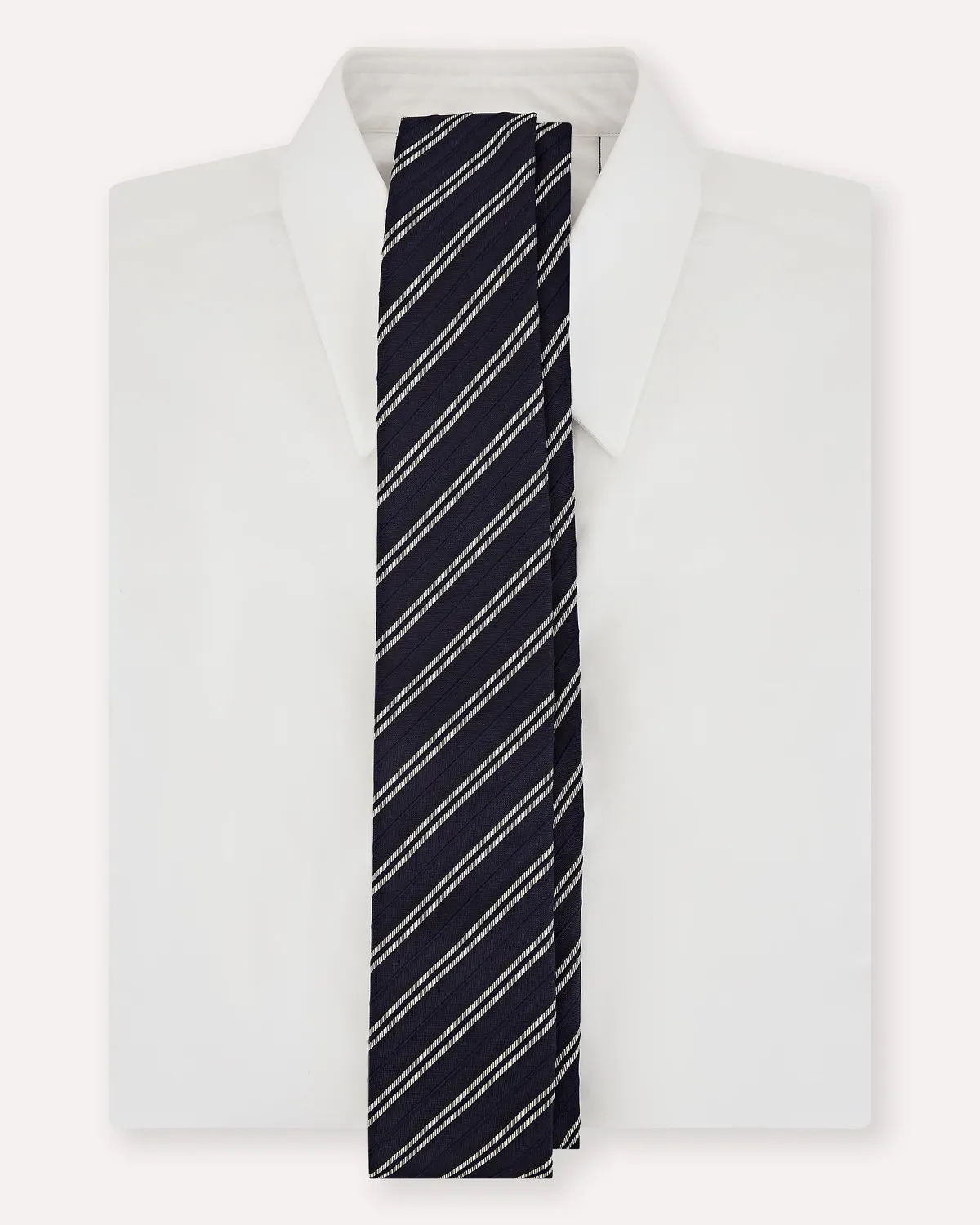 Lardini cravatta blu beige seta e cotone jacquard