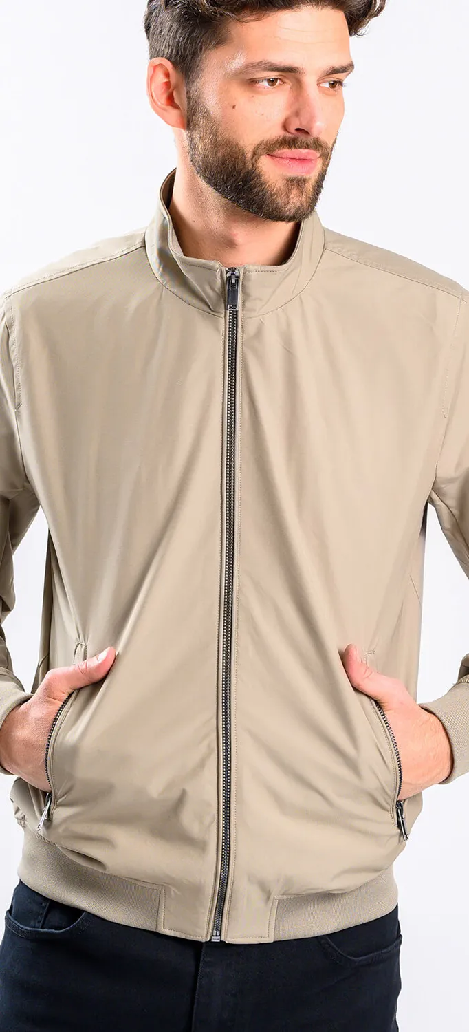 Alain Delon giacca beige imbottita leggera uomo