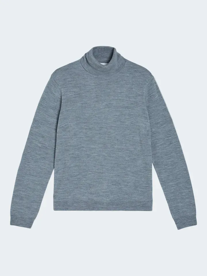 Sand Menswear Fellini dolcevita merino azzurro