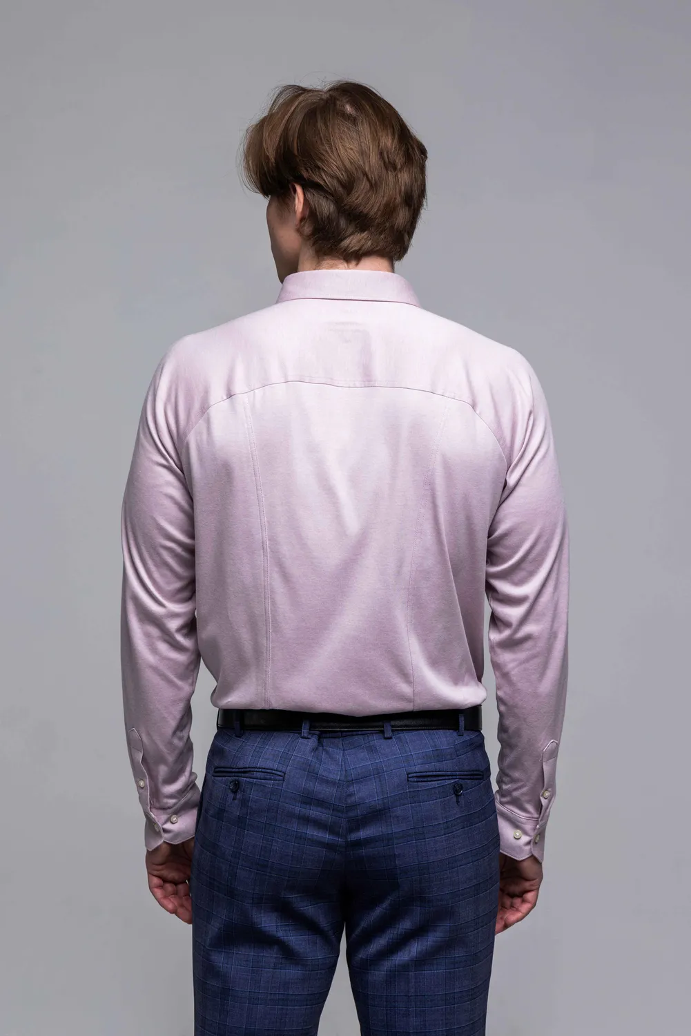 Alain Delon Camicia Rosa Cotone Stretch Extra Slim