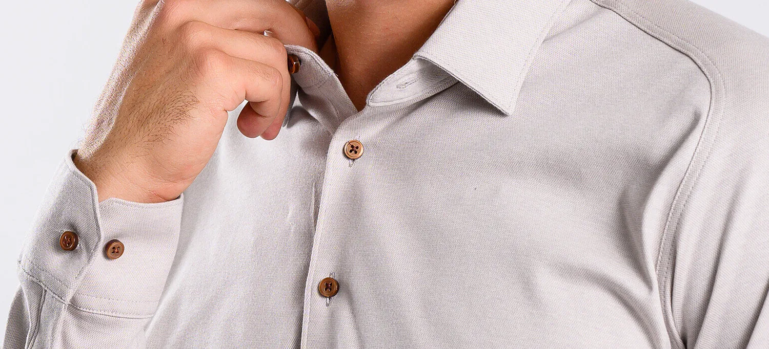 Alain Delon Camicia Extra Slim Fit Beige Anti Piega