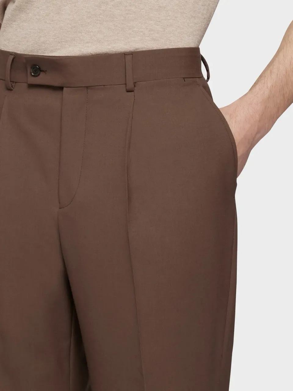 Caruso Norma Pantalone Lana Marrone Houdini Pince