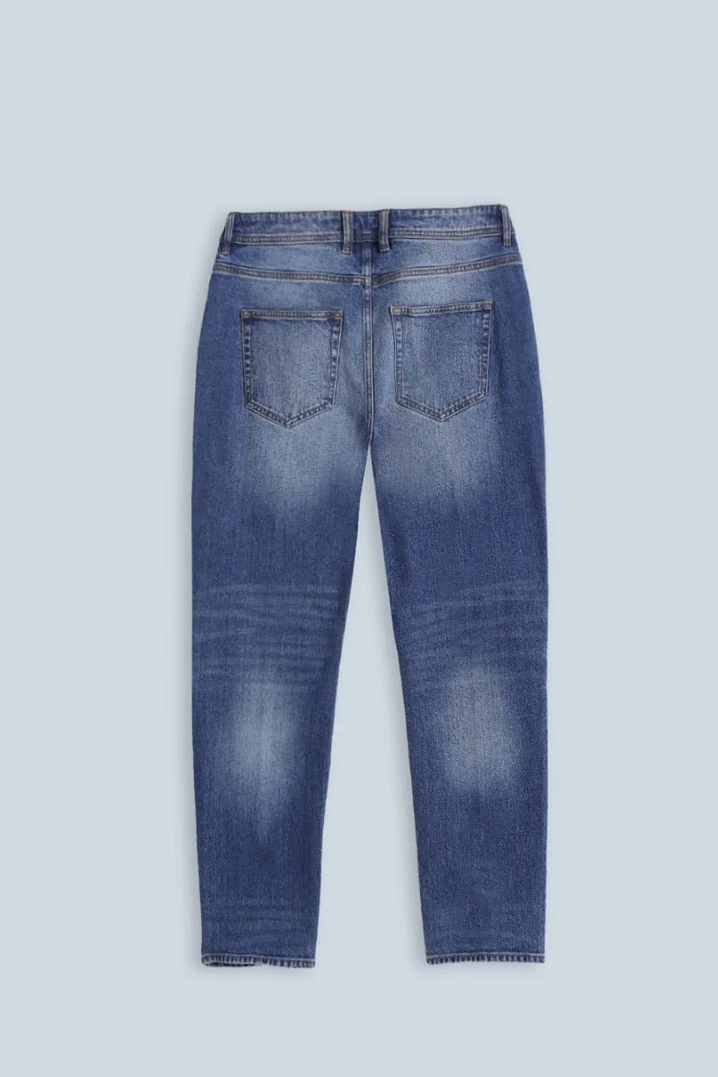 Sonny Bono jeans slim cropped indaco