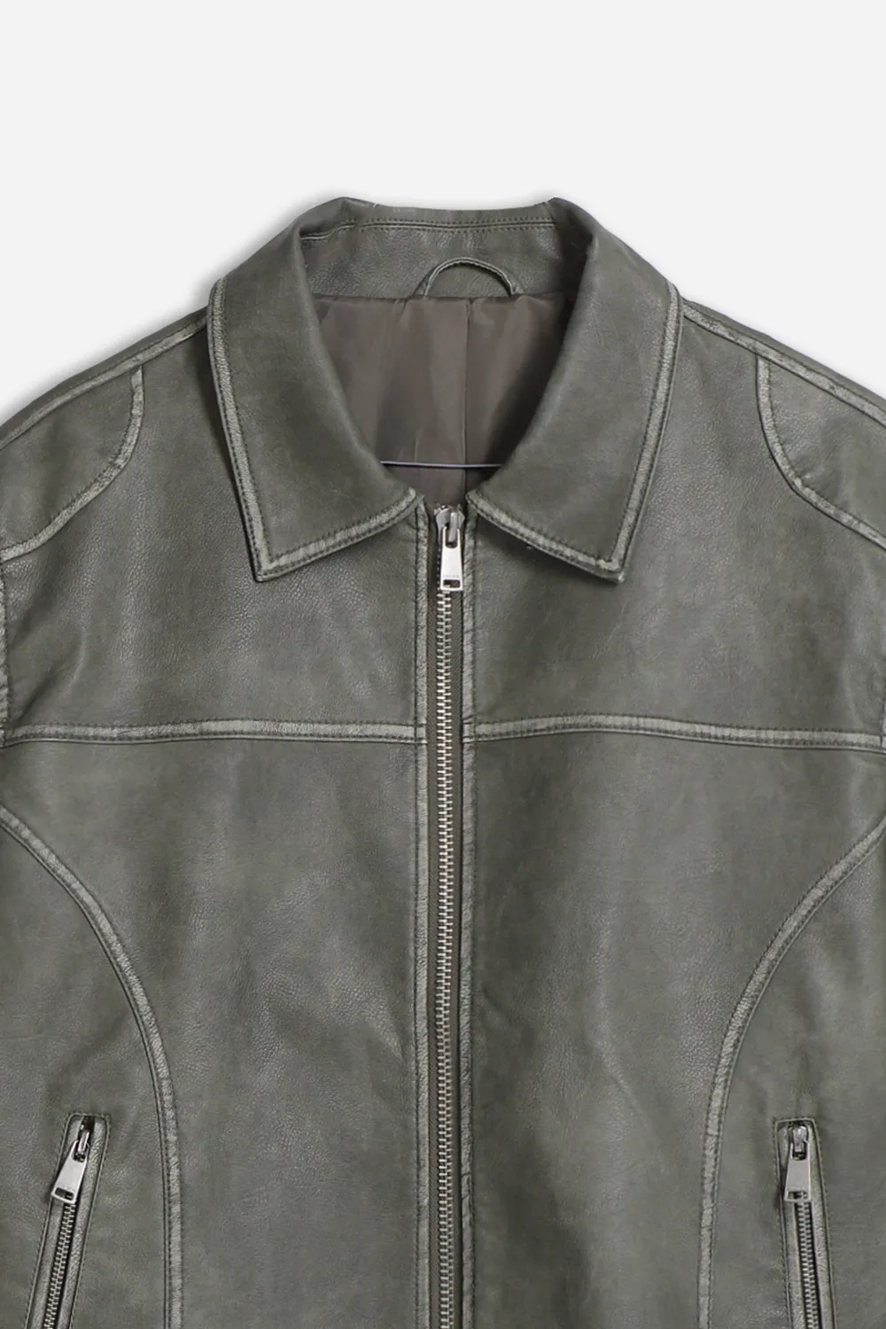 Sonny Bono Giubbotto Biker Slavato Grigio