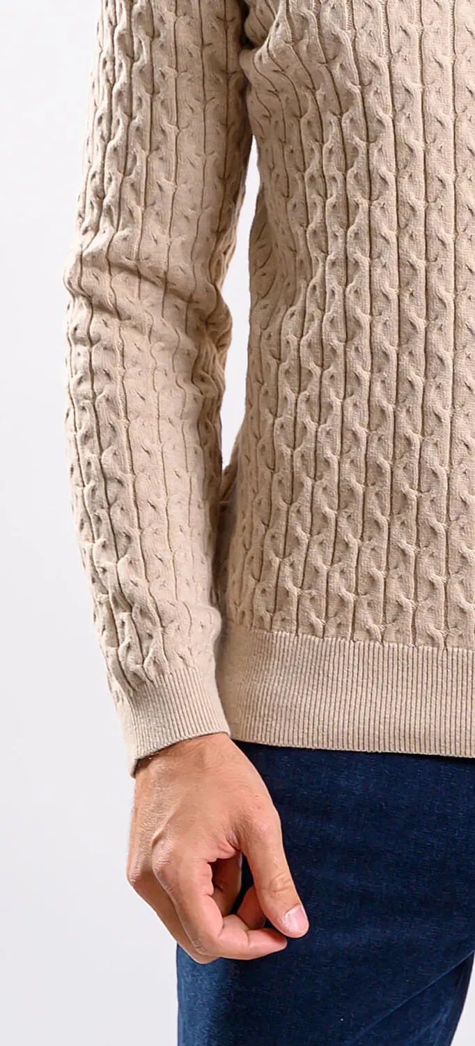 Alain Delon dolcevita cotone beige cachemire
