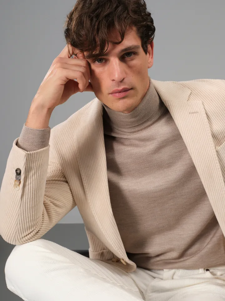 Sand Menswear Tech Cord Star blazer velluto camel